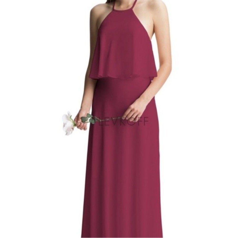 NWT Bill Levkoff Bridesmaid Dress Style 7006 in The Color Wine 2 Prom Wedding